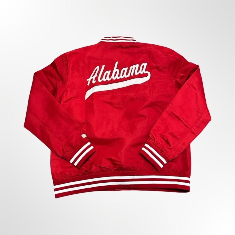 Homefield Apparel Alabama Crimson Tide Satin Bomber Jacket Red Size Large NWOT